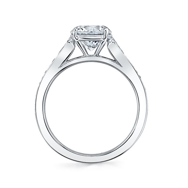 Vintage Inspired Round Diamond Engagement Ring